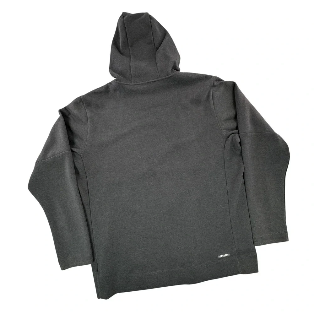 Adidas Basketball Club Full Zip Hoodie Black Aeroready Mens XL *FLAW